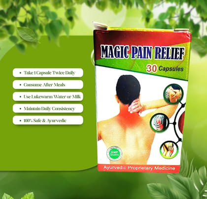 Magic Pain Relief Tablets - Pack of 5 (30 Tablets Each) Magic Pain Relief Tablets - Pack of 5 (30 Tablets Each)
