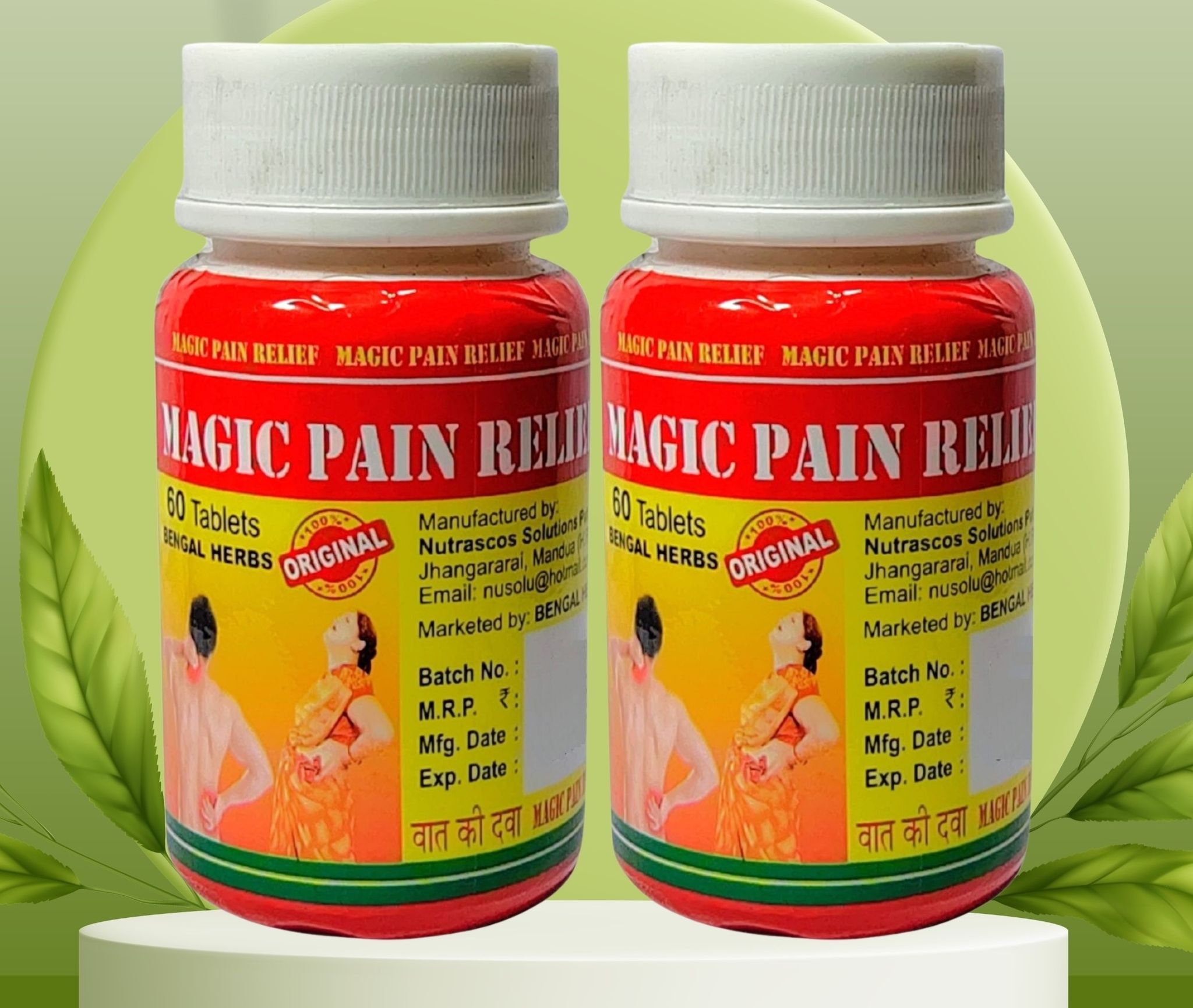 Magic Pain Relief Pack of 2 – Fast Acting Herbal Joint & Muscle Support