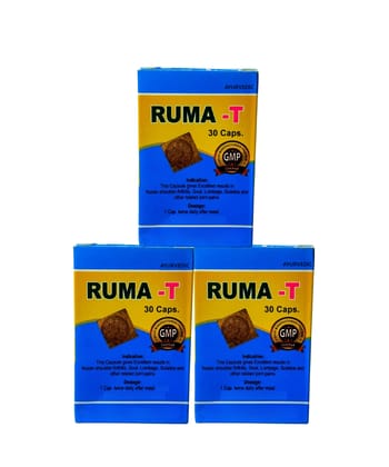 Ruma-T Ayurvedic Joint & Muscle Pain Relief Capsules (Pack of 3) Ruma-T Ayurvedic Joint & Muscle Pain Relief Capsules (Pack of 3)
