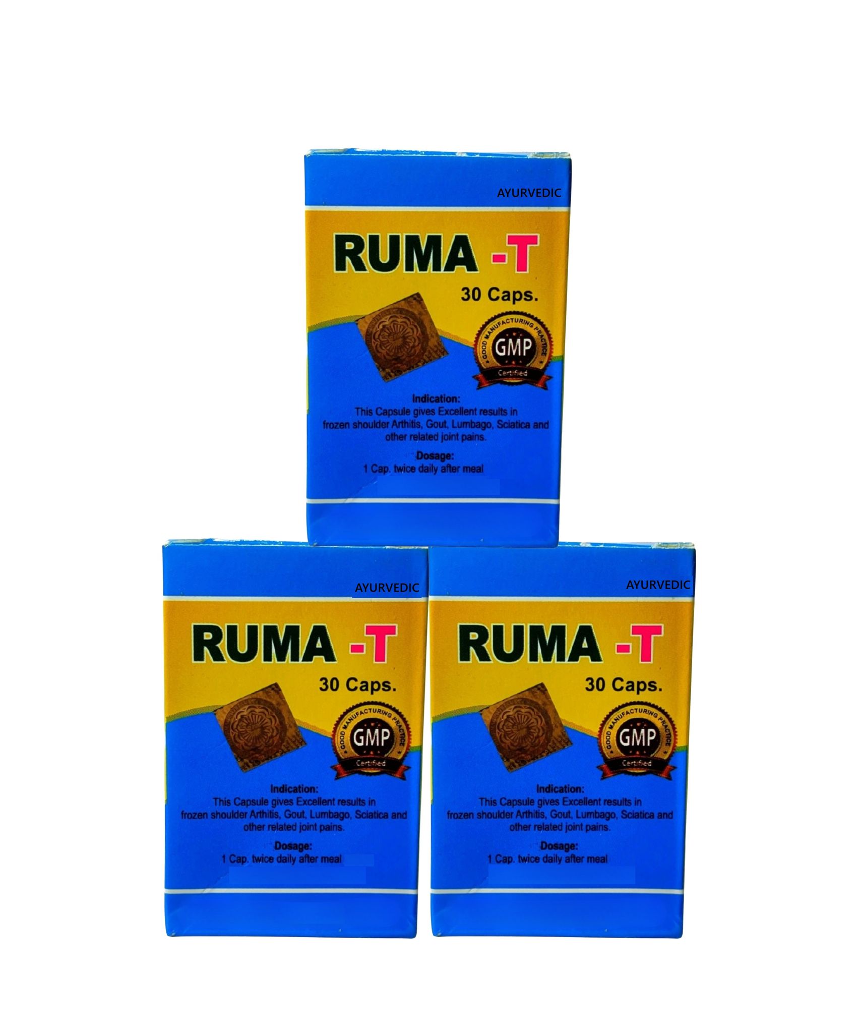 Ruma-T Ayurvedic Joint & Muscle Pain Relief Capsules (Pack of 3)